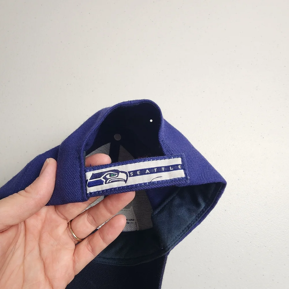 Vintage Seattle Seahawks NFL Adjustable Hat Cap Twins Enterprise Made in Macau